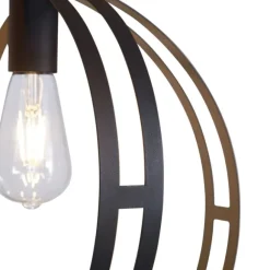 QAZQA Design-Pendelleuchte schwarz rund 3-flammig - Indu