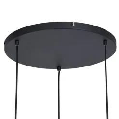 QAZQA Design-Pendelleuchte schwarz rund 3-flammig - Indu