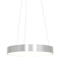 Steinhauer Design-Pendelleuchte Silber inkl. dimmbarer LED - Ringlede