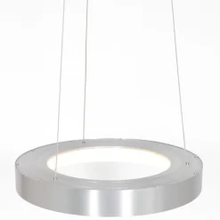 Steinhauer Design-Pendelleuchte Silber inkl. dimmbarer LED - Ringlede
