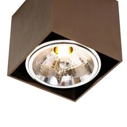 QAZQA Design-Spot dunkelbronze quadratisch – Box