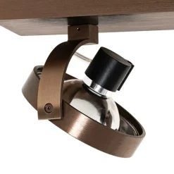 QAZQA Design-Spot dunkelbronze verstellbar 3-flammig - Go