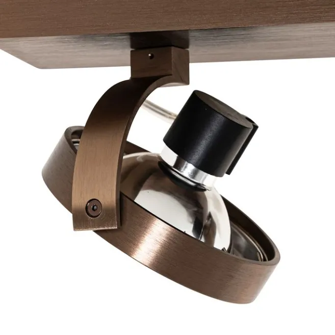 QAZQA Design-Spot dunkelbronze verstellbar 3-flammig - Go