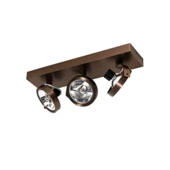 QAZQA Design-Spot dunkelbronze verstellbar 3-flammig - Go