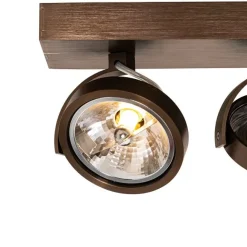 QAZQA Design-Spot dunkelbronze verstellbar 3-flammig - Go