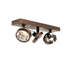 QAZQA Design-Spot dunkelbronze verstellbar 3-flammig - Go