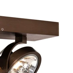 QAZQA Design-Spot dunkelbronze verstellbar 2-flammig - Go