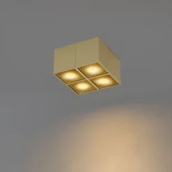 QAZQA Design-Spot Gold 4-flammig - Qubo Honey