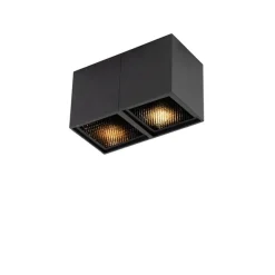 QAZQA Designspot schwarz 2-flammig - Qubo Honey
