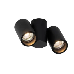 QAZQA Design-Spot schwarz 2-flammig verstellbar - Michael