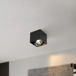 QAZQA Design-Spot schwarzes Quadrat AR111 - Box