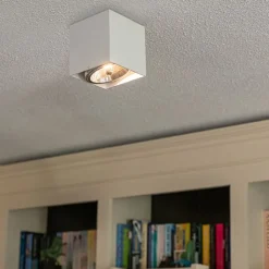 QAZQA Design-Spot weiß quadratisch - Box