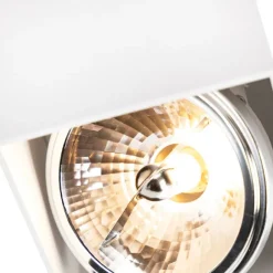 QAZQA Design-Spot weiß quadratisch - Box