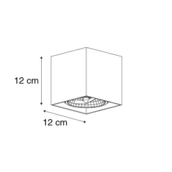 QAZQA Design-Spot weiß quadratisch - Box