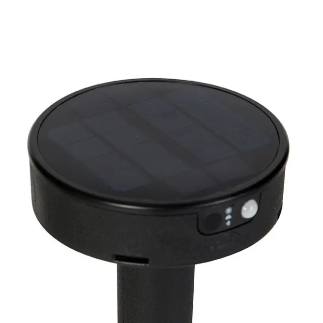 QAZQA Design-Stiftspot schwarz inkl. LED und Dimmer IP55 Solar - Fiorina