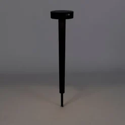 QAZQA Design-Stiftspot schwarz inkl. LED und Dimmer IP55 Solar - Fiorina