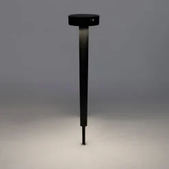 QAZQA Design-Stiftspot schwarz inkl. LED und Dimmer IP55 Solar - Fiorina