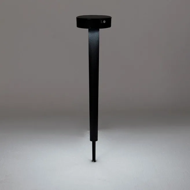 QAZQA Design-Stiftspot schwarz inkl. LED und Dimmer IP55 Solar - Fiorina