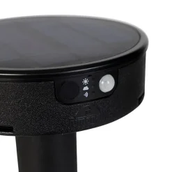 QAZQA Design-Stiftspot schwarz inkl. LED und Dimmer IP55 Solar - Fiorina