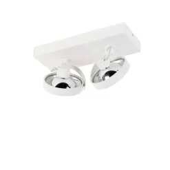 QAZQA Designstrahler weiß verstellbar 2-flammig - Go