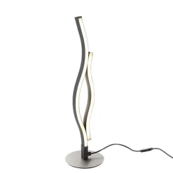 Trio Leuchten Design-Tischleuchte schwarz mit Silber inkl. LED 3-Stufen-Dimmbar in Kelvin - Blaze