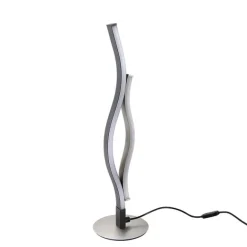 Trio Leuchten Design-Tischleuchte schwarz mit Silber inkl. LED 3-Stufen-Dimmbar in Kelvin - Blaze