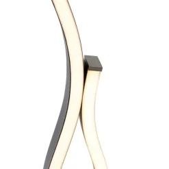 Trio Leuchten Design-Tischleuchte schwarz mit Silber inkl. LED 3-Stufen-Dimmbar in Kelvin - Blaze