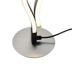 Trio Leuchten Design-Tischleuchte schwarz mit Silber inkl. LED 3-Stufen-Dimmbar in Kelvin - Blaze