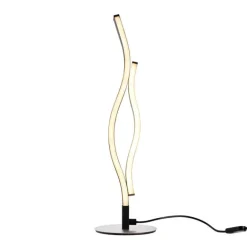 Trio Leuchten Design-Tischleuchte schwarz mit Silber inkl. LED 3-Stufen-Dimmbar in Kelvin - Blaze