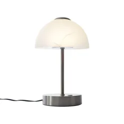 QAZQA Design-Tischleuchte Stahl mit Opalglas inkl. LED Dimmbar - Joya