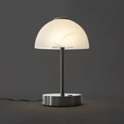 QAZQA Design-Tischleuchte Stahl mit Opalglas inkl. LED Dimmbar - Joya