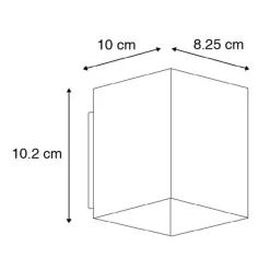 QAZQA Design-Wandleuchte schwarz und gold quadratisch - Sola