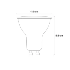 LUEDD Dimmbare GU10 LED-Glühbirne mit Lux-Sensor 3W 200lm 2200K
