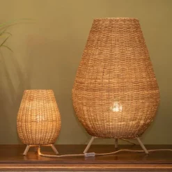 Newgarden Dimmbare Stehleuchte aus Rattan IP65 mit Fernbedienung - Saona