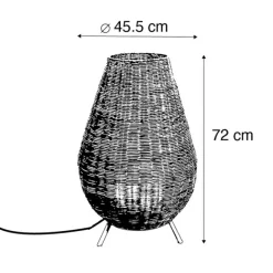 Newgarden Dimmbare Stehleuchte aus Rattan IP65 mit Fernbedienung - Saona