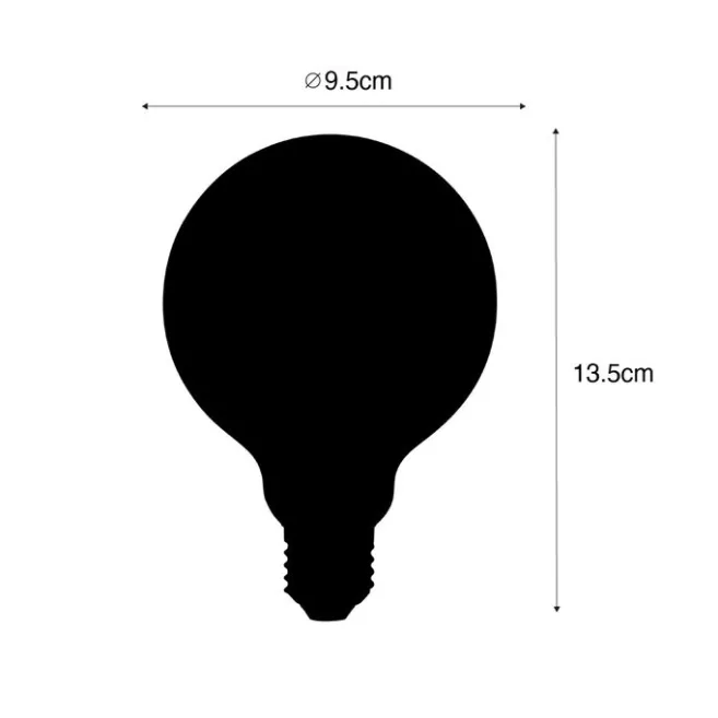 LUEDD E27 dimmbar in Kelvin LED-Lampe G95 Milchglas 4W 430 lm 2200-4000K