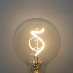 LUEDD E27 dimmbare LED Spiral Filament G95 4W 270lm 2700K