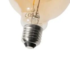 LUEDD E27 dimmbare LED Spiral Filament G95 4W 270lm 2200K