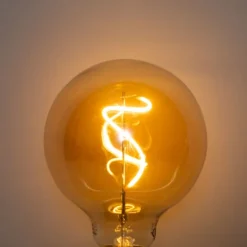 LUEDD E27 dimmbare LED Spiral Filament G95 4W 270lm 2200K