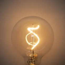 LUEDD E27 dimmbare LED Spiral Filament G95 4W 270lm 2200K