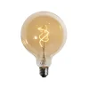 LUEDD E27 Dimmbare LED Spiral Filament Gold G125 4W 270lm 2700K
