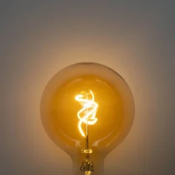 LUEDD E27 Dimmbare LED Spiral Filament Gold G125 4W 270lm 2700K