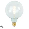 LUEDD E27 dimmbare LED Spiralfadenlampe G125 blau 4W 180lm 1800K