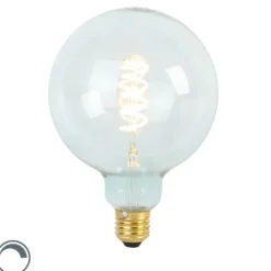 LUEDD E27 dimmbare LED Spiralfadenlampe G125 blau 4W 180lm 1800K