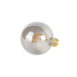 LUEDD E27 dimmbare LED Spiralfadenlampe G95 Rauch 3W 95 lm 1800K