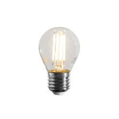 LUEDD E27 Dimmbare LED-Filament-Glühbirne G45 Klar 4W 470 lm 2700K