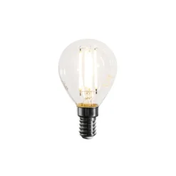 LUEDD E14 Dimmbare LED-Filament-Glühbirne G45 Klar 4W 470 lm 2700K