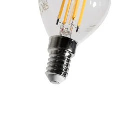 LUEDD E14 Dimmbare LED-Filament-Glühbirne G45 Klar 4W 470 lm 2700K