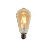 LUEDD E27 Dimmbare LED-Filament-Glühbirne ST64 Gold 4,5W 450 lm 2200K