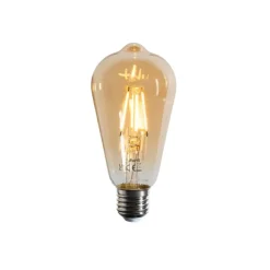 LUEDD E27 Dimmbare LED-Filament-Glühbirne ST64 Gold 4,5W 450 lm 2200K
